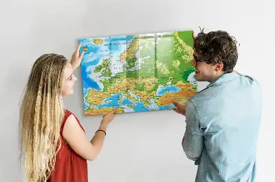 Magnetic world map board geographic design