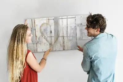 Magnetic glass dry erase board with love text design
