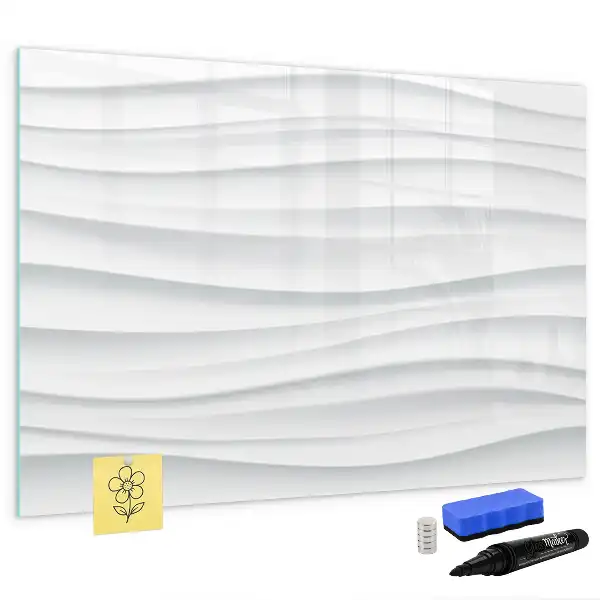 Magnetic marker board with wave texture
