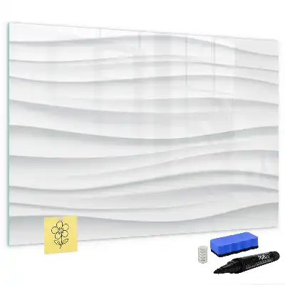 Magnetic marker board with wave texture