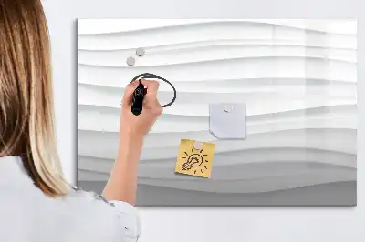 Magnetic marker board with wave texture