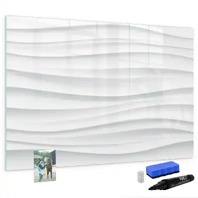 Magnetic marker board with wave texture