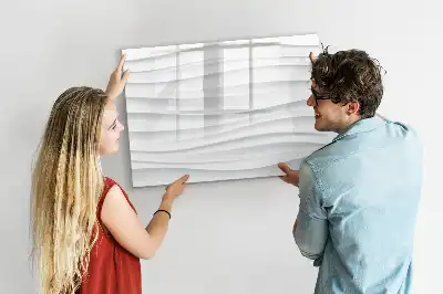 Magnetic marker board with wave texture