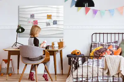 Magnetic marker board with wave texture