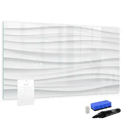 Magnetic marker board with wave texture