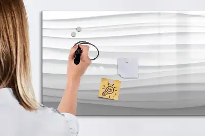 Magnetic marker board with wave texture