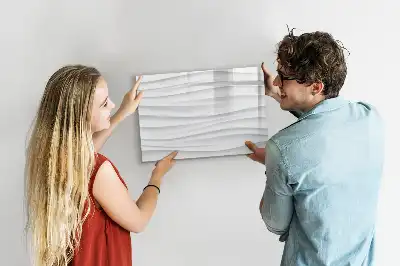 Magnetic marker board with wave texture