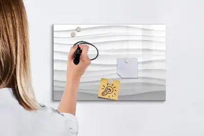 Magnetic marker board with wave texture