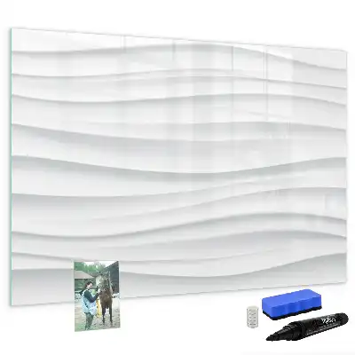 Magnetic marker board with wave texture