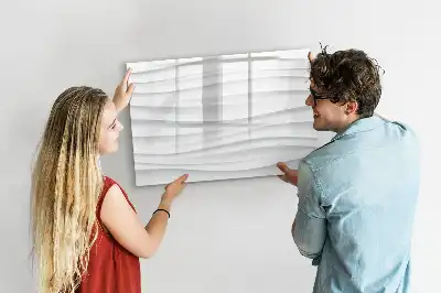 Magnetic marker board with wave texture