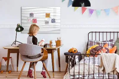 Magnetic marker board with wave texture