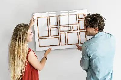 Magnetic marker board with a wooden frame