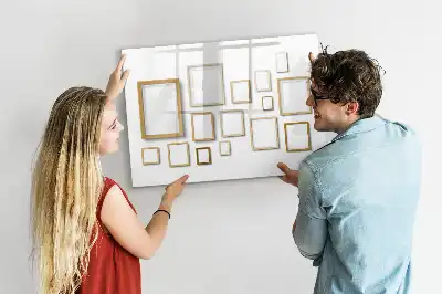 Magnetic glass dry erase board with wooden frames