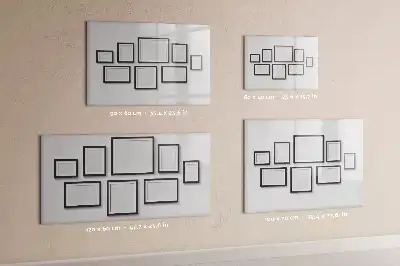 Magnetic marker board with a black frame