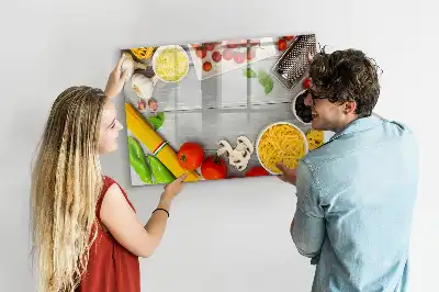 Magnetic glass dry erase board ingredients design