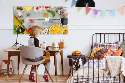 Magnetic glass dry erase board ingredients design