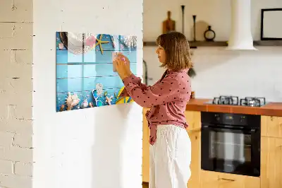 Magnetic marker board for beach accessories