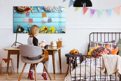 Magnetic marker board for beach accessories