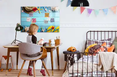 Magnetic marker board for beach accessories