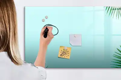 Magnetic glass dry erase board exotic leaves design