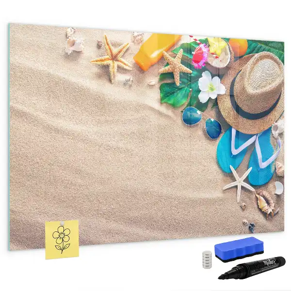 Magnetic glass dry erase board summer office accessory