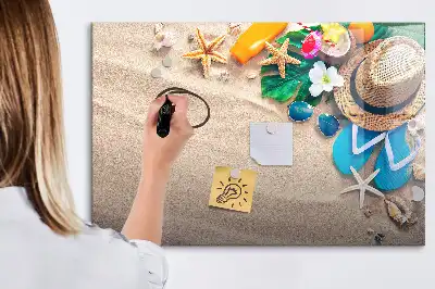 Magnetic glass dry erase board summer office accessory