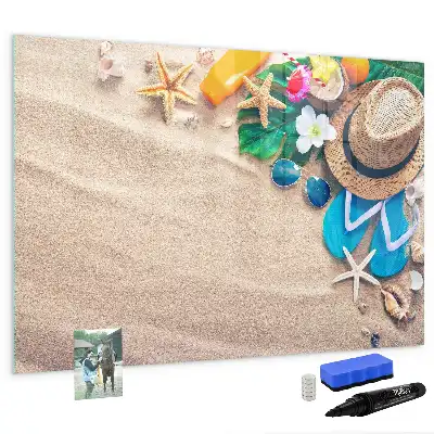 Magnetic glass dry erase board summer office accessory