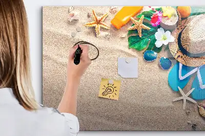 Magnetic glass dry erase board summer office accessory