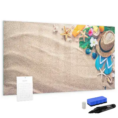 Magnetic glass dry erase board summer office accessory