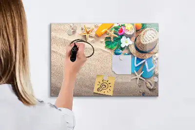 Magnetic glass dry erase board summer office accessory