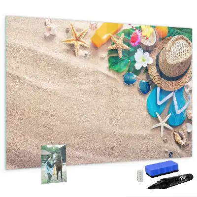 Magnetic glass dry erase board summer office accessory