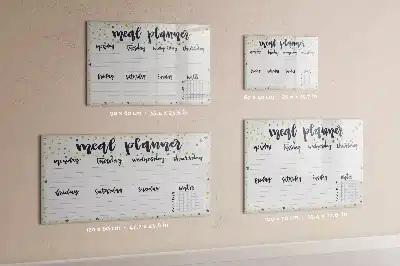 Magnetic marker board weekly menu with stars
