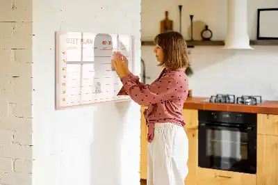 Magnetic marker board weekly meal planner