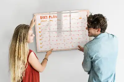Magnetic marker board weekly meal planner