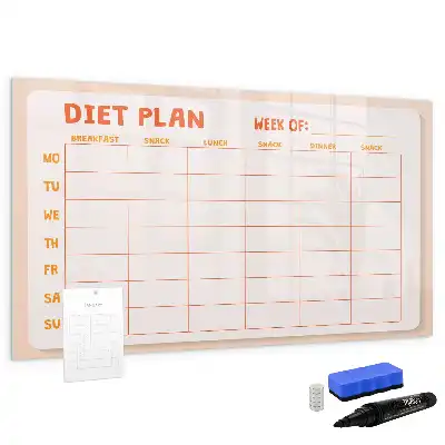 Magnetic marker board weekly meal planner