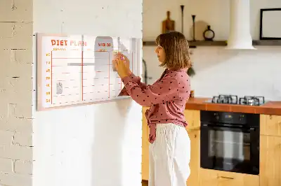 Magnetic marker board weekly meal planner
