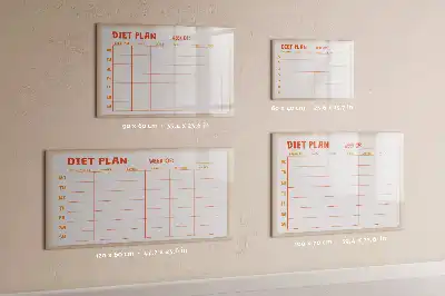 Magnetic marker board weekly meal planner