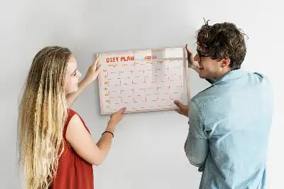 Magnetic marker board weekly meal planner