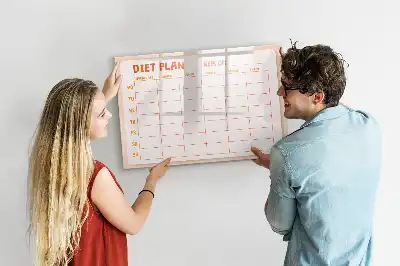 Magnetic marker board weekly meal planner