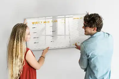 Magnetic marker board for meal schedules
