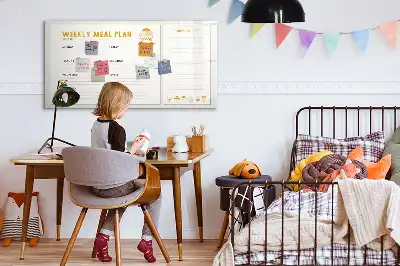 Magnetic marker board for meal schedules
