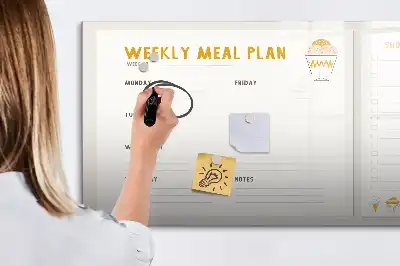Magnetic marker board for meal schedules