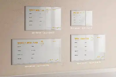 Magnetic marker board for meal schedules