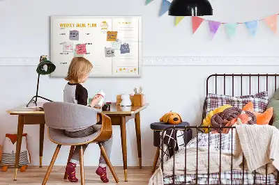 Magnetic marker board for meal schedules
