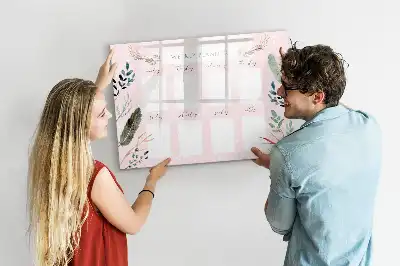 Magnetic glass dry erase board charming weekly planner