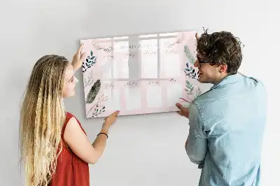 Magnetic glass dry erase board charming weekly planner