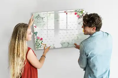 Magnetic glass dry erase board Recipe spot design