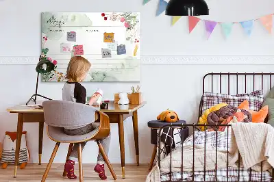 Magnetic glass dry erase board Recipe spot design