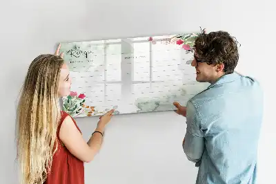 Magnetic glass dry erase board Recipe spot design