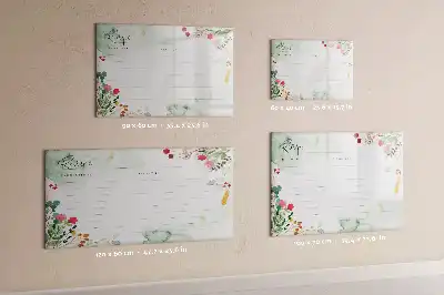 Magnetic glass dry erase board Recipe spot design